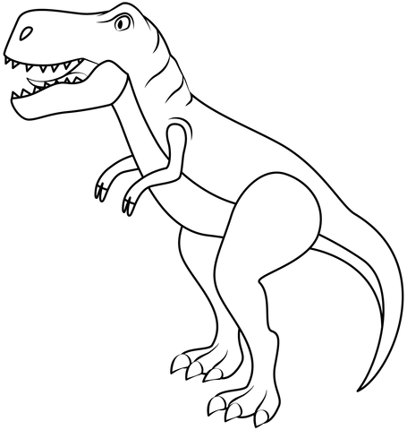 T Rext Coloring Page